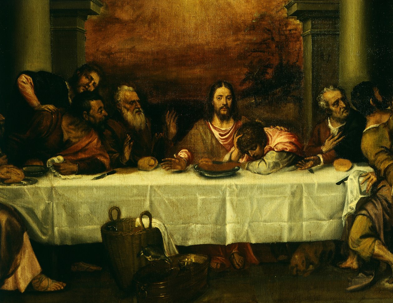 Het Laatste Avondmaal (detail) door Titian (c.1488 1576)