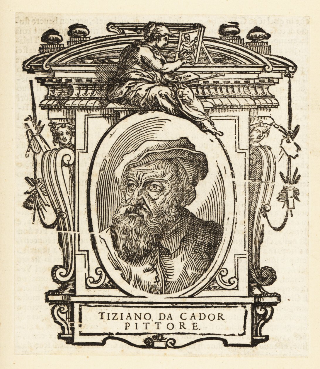 Portret van Titiaan, Italiaanse schilder tijdens de Renaissance, geboren in Pieve di Cadore, circa 1488-1576 door Titian (c.1488-1576) (after)