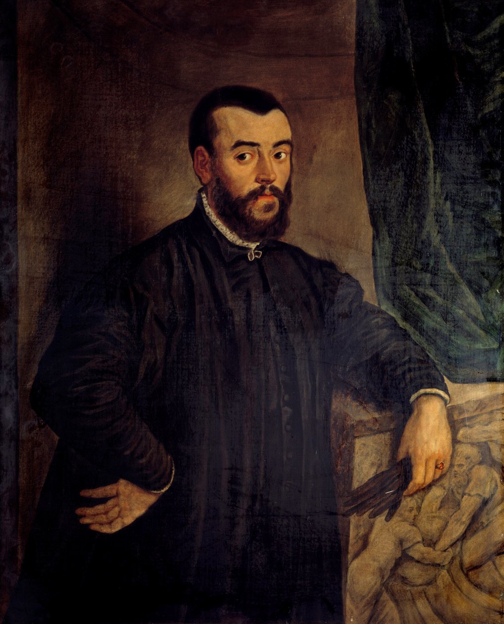 Portret van Andre Vesale, anatoom en arts van Karel V door Tiziano Vecelli