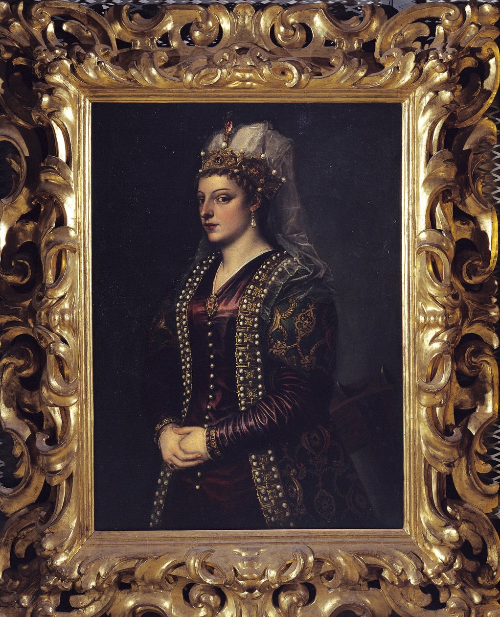 Portret van Caterina Coronaro 1542 door Tiziano Vecelli