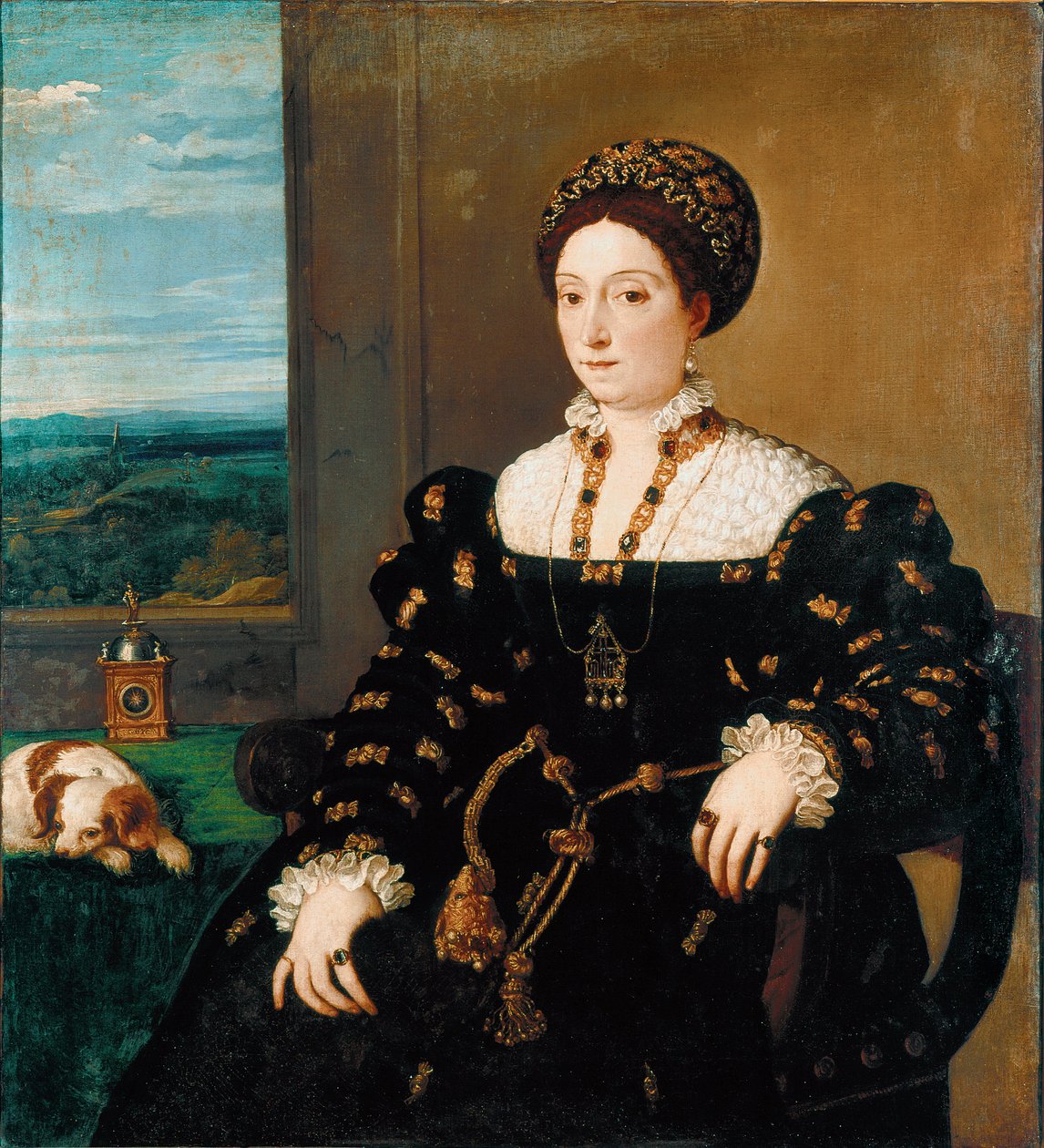 Portret van Eleonora Gonzaga, Hertogin van Urbino door Tiziano Vecelli