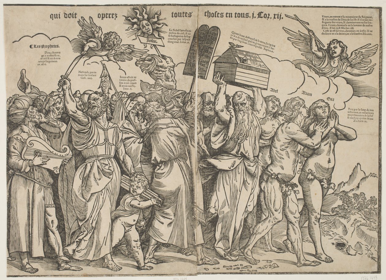 Profeten I en Adam en Eva, ca. 1511 door Tiziano Vecelli