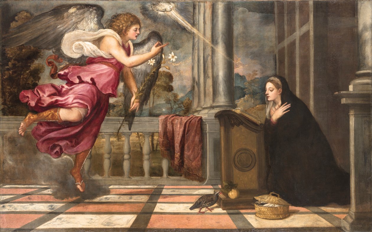 De Annunciatie door Titian
