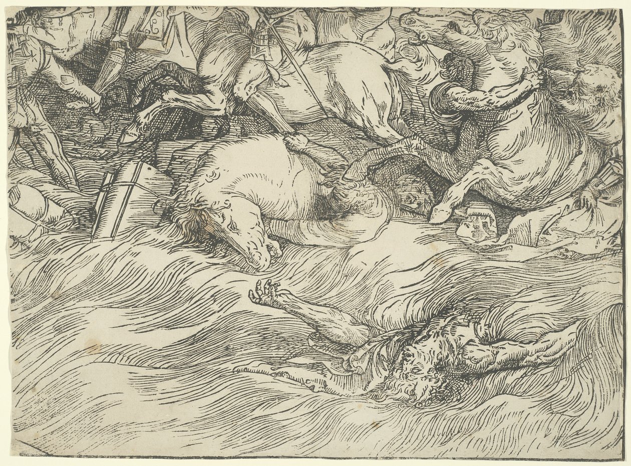 De onderdompeling van het leger van de Farao in de Rode Zee door Titian