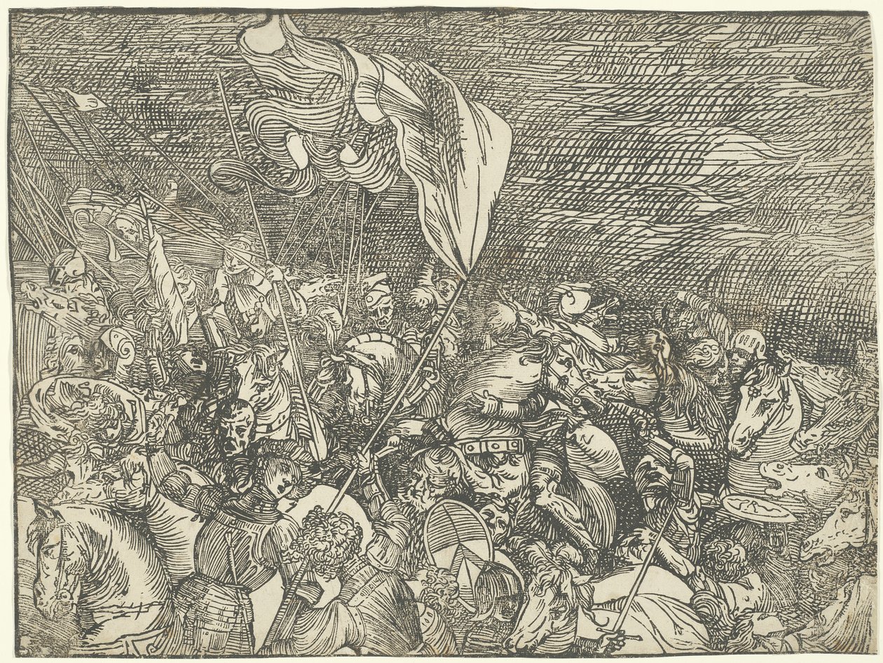 De onderdompeling van het leger van de Farao in de Rode Zee door Titian