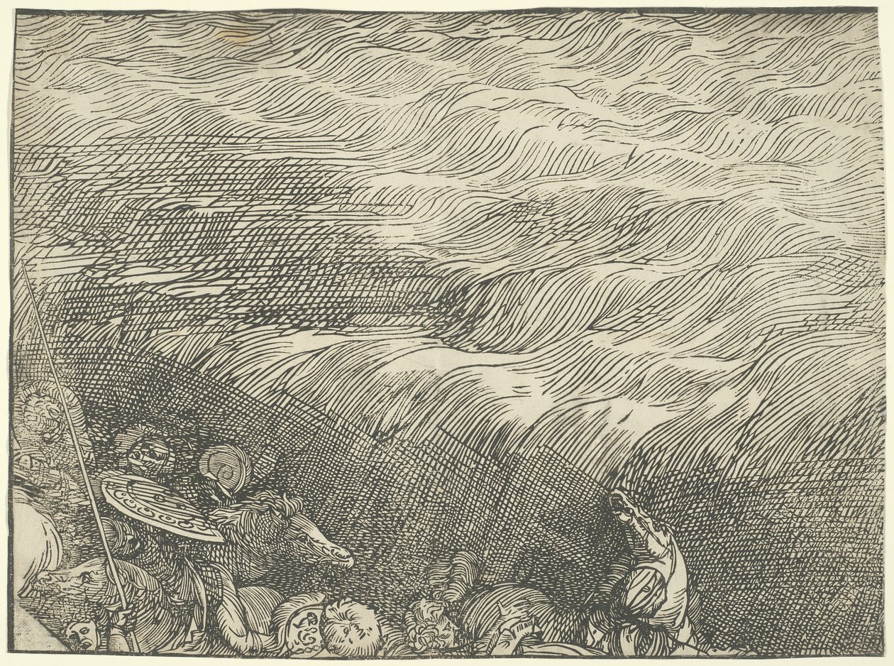 De onderdompeling van het leger van de Farao in de Rode Zee door Titian