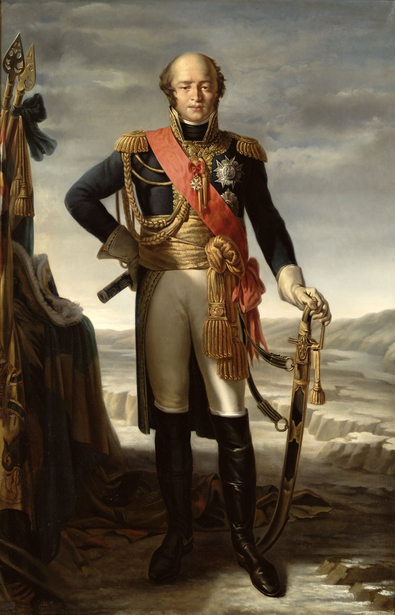 Portret van Louis Nicolas Davout (1770-1823) Prins van Eckmuhl, Hertog van Auerstaedt en Maarschalk van Frankrijk, ca. 1852 door Tito Marzocchi de Belluci