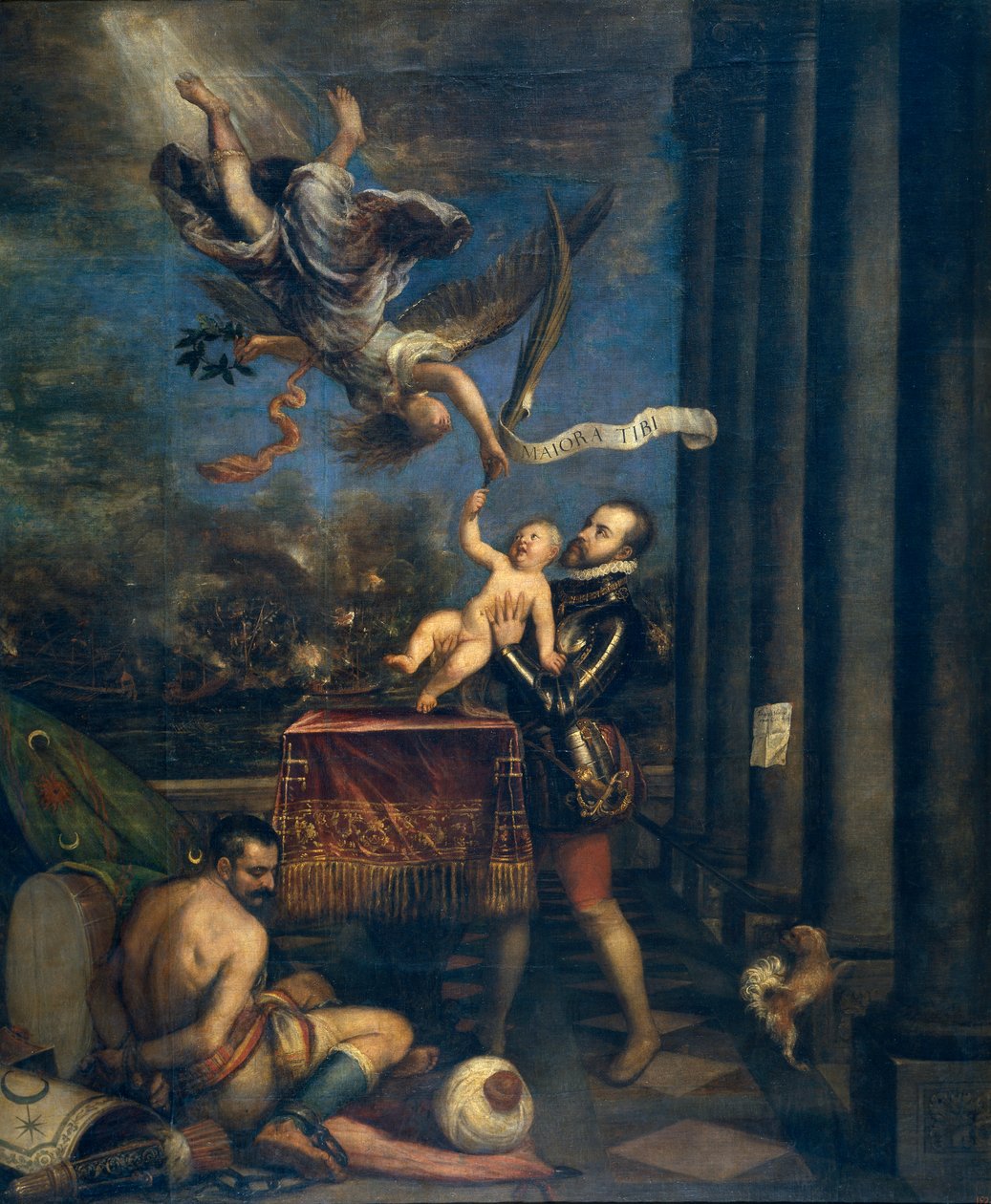 Felipe IV biedt Ferdinand aan de Glorie door Tiziano Vecelli