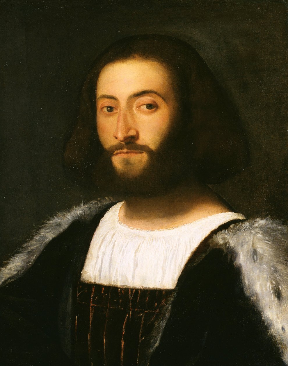 Portret van een man door Tiziano Vecelli