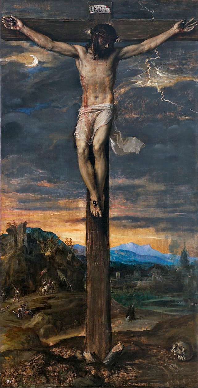 Christus aan het Kruis, ca. 1565 door Tiziano Vecelli
