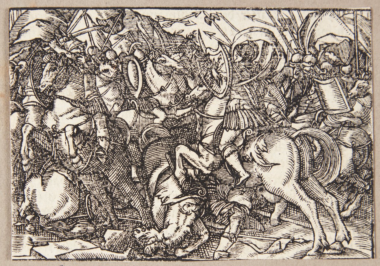 M. Decius leidt de Romeinen in de slag tegen de Latijnen door Tobias Stimmer