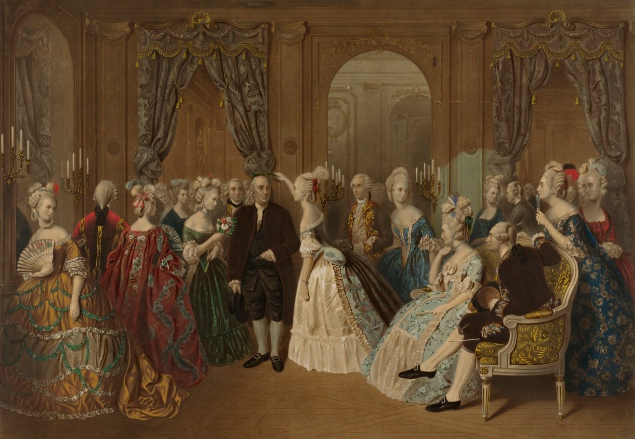 Franklin aan het hof van Frankrijk-1778 door Todros Geller