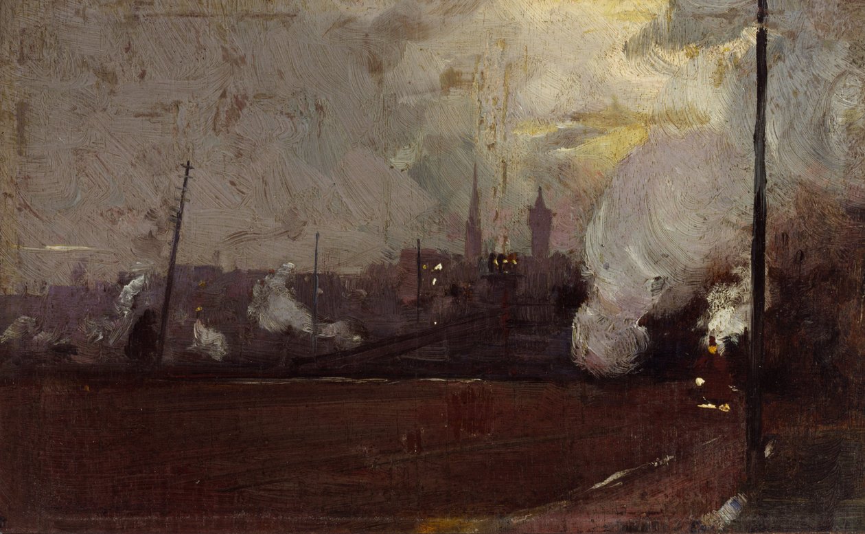 Avondtrein naar Hawthorn door Tom Roberts