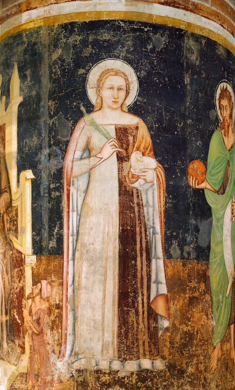 Heilige Agnes door Tomaso da (late 15th century) Modena