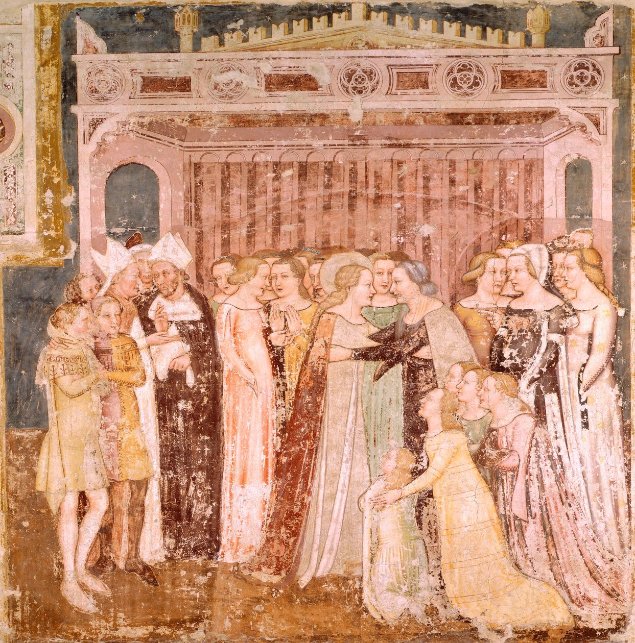 Het afscheid (detail) door Tomaso da (late 15th century) Modena