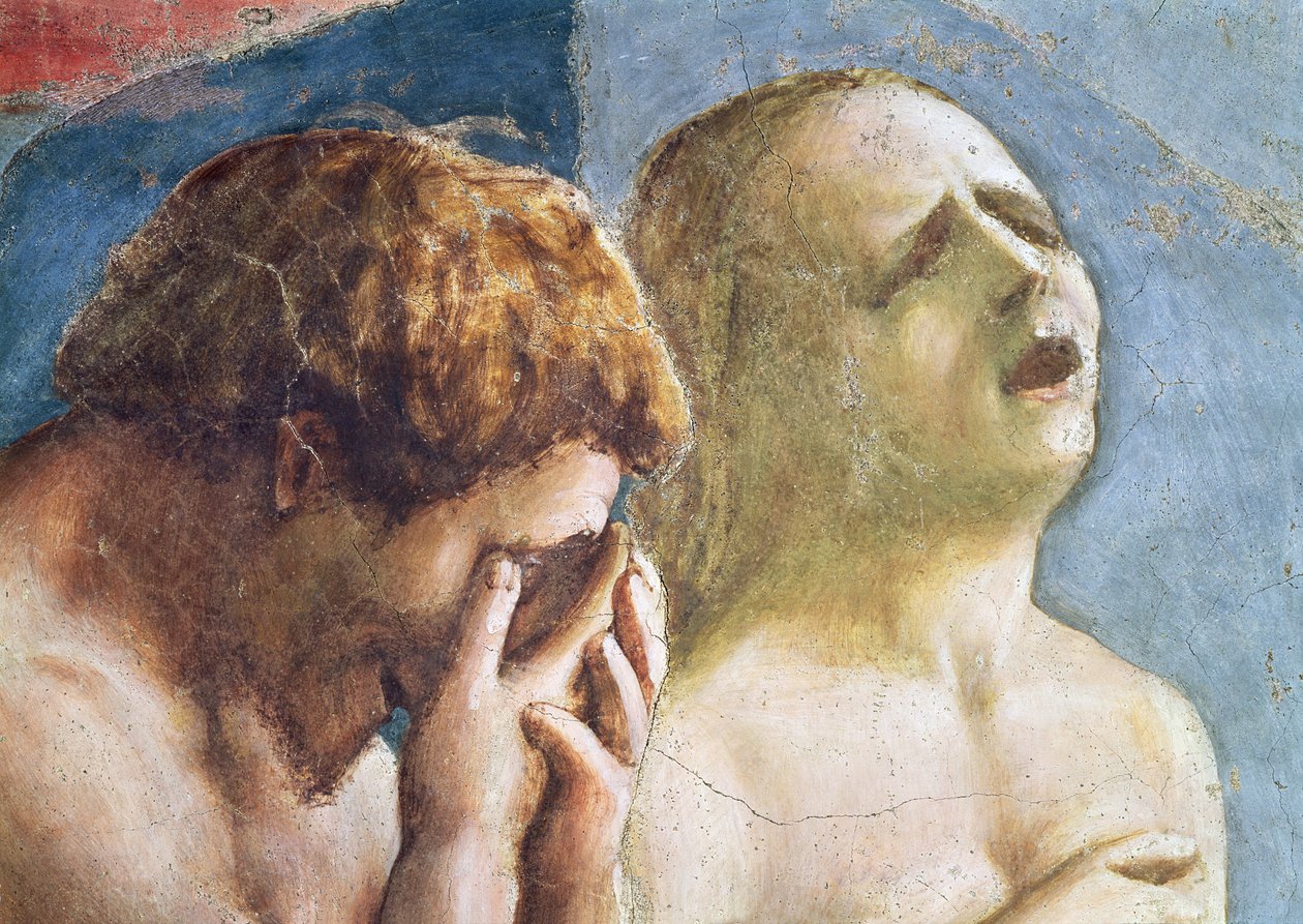 Adam en Eva Verbannen uit het Paradijs, c.1427 (detail) door Tommaso Masaccio