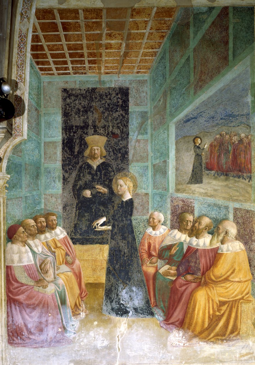 Het geschil van Sint-Catharina door Tommaso Masolino da Panicale