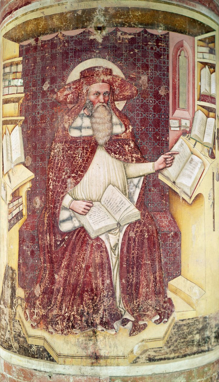 St. Hiëronymus in zijn studeerkamer door Tommaso da Modena Tommaso da Modena
