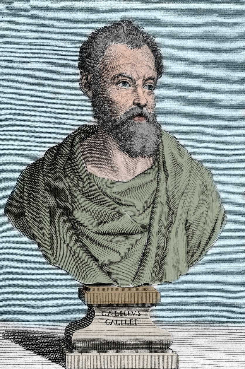 Portret van Galileo Galilei genaamd Galilee, Italiaanse astronoom (1564-1642) gravure door Tommaso Piroli (1752-1824) privécollectie door Tommaso Piroli