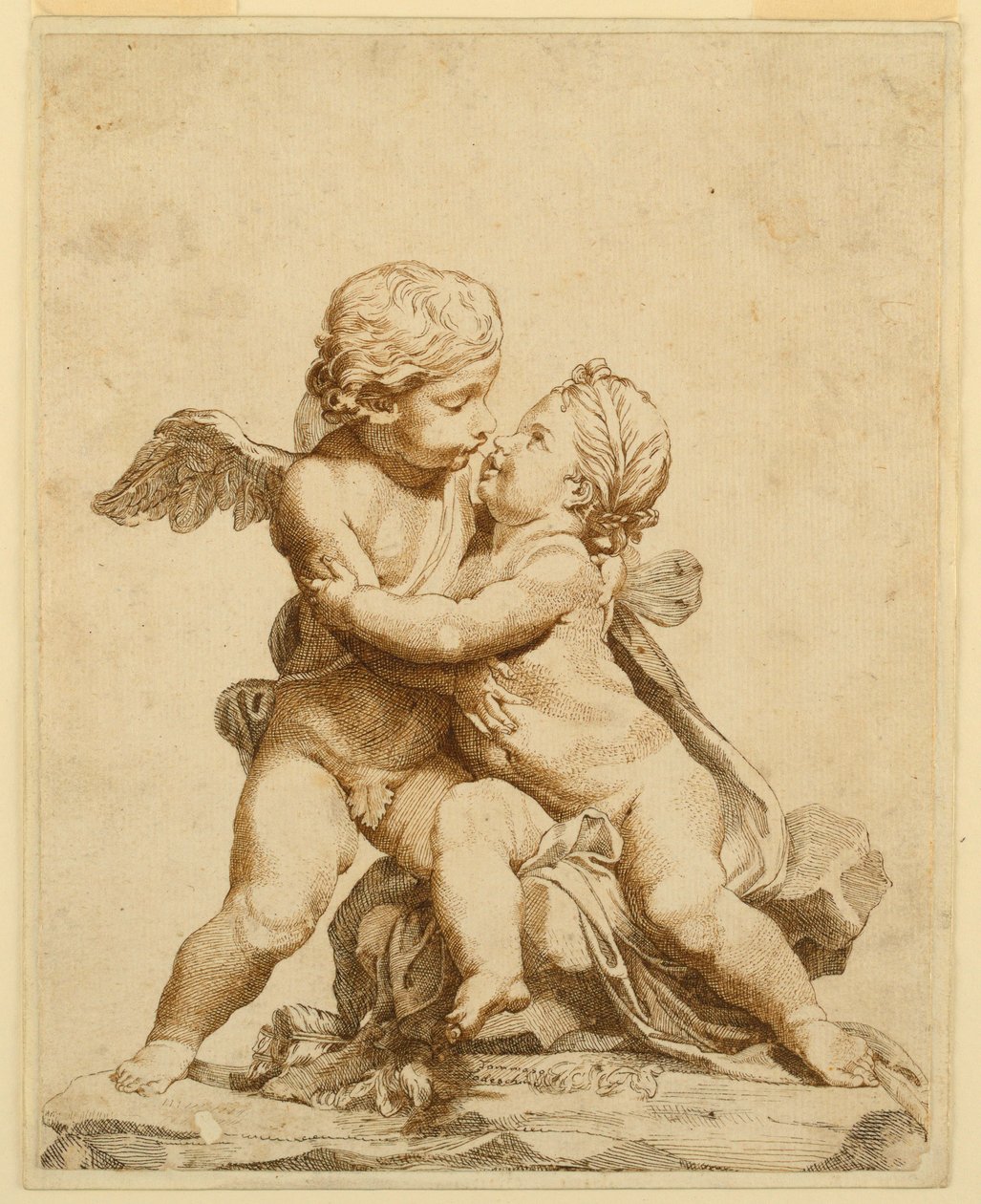 Tekening, Twee kussende cupido
