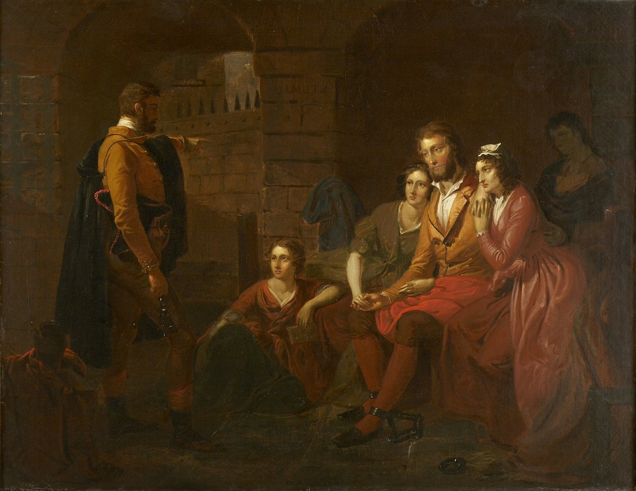 Lafayette in de gevangenis in Olmütz, 1850 door Tompkins Harrison Matteson