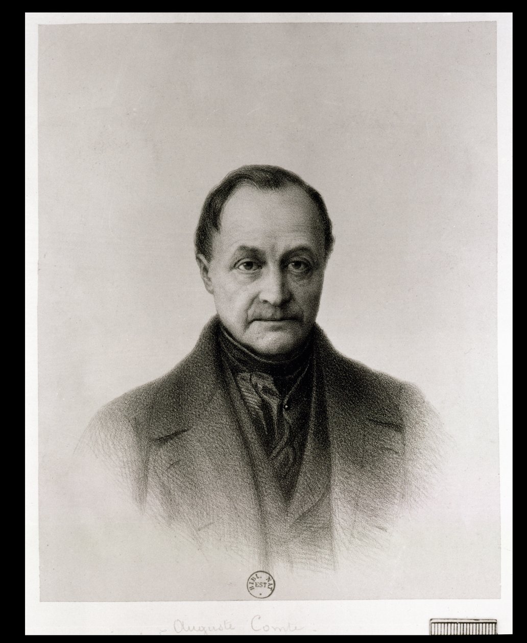 Portret van Auguste Comte (1798-1857), Franse filosoof door Tony Toullion