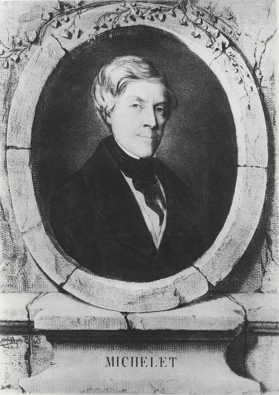 Portret van Jules Michelet, 1843 door Tony Toullion