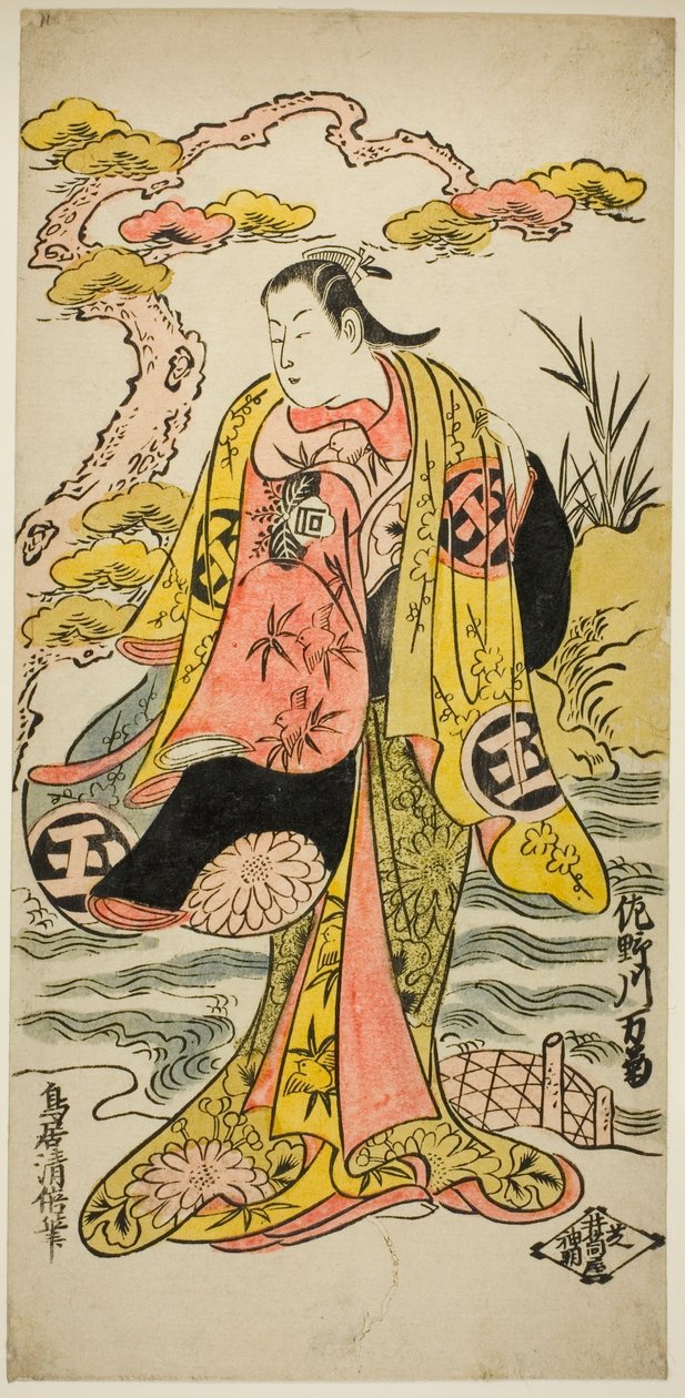 De acteur Sanogawa Mangiku I door Torii Kiyomasu II