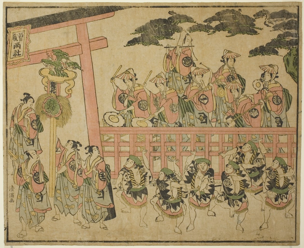 Het Soga Festival door Torii Kiyomitsu I