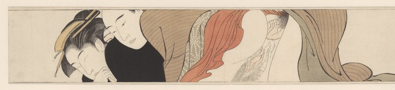 Geisha met gesloten ogen door Torii Kiyonaga