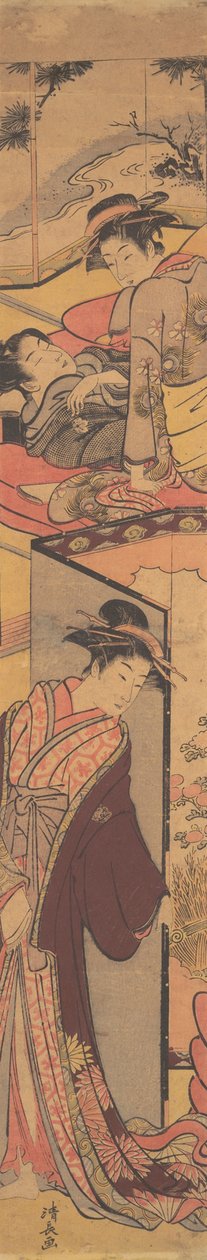 In een plezierhuis door Torii Kiyonaga