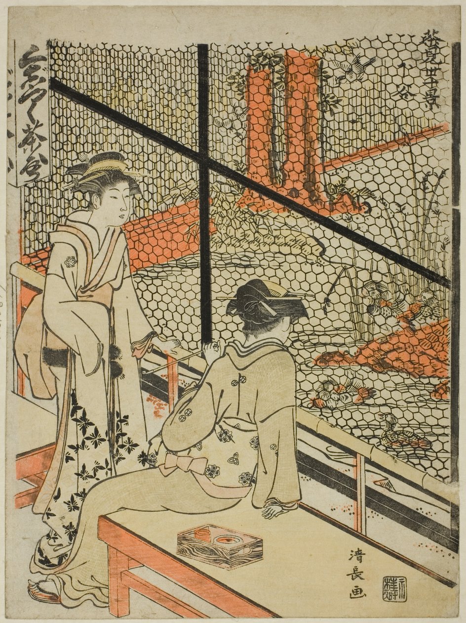 Shitaya, uit de serie "Tien Scènes van Theehuizen (Chamise jikkei)" door Torii Kiyonaga