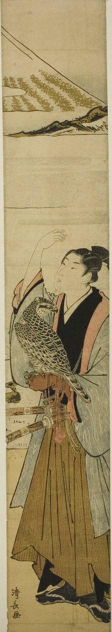 Jonge Man met Symbolen van de Eerste Droom van het Nieuwe Jaar door Torii Kiyonaga