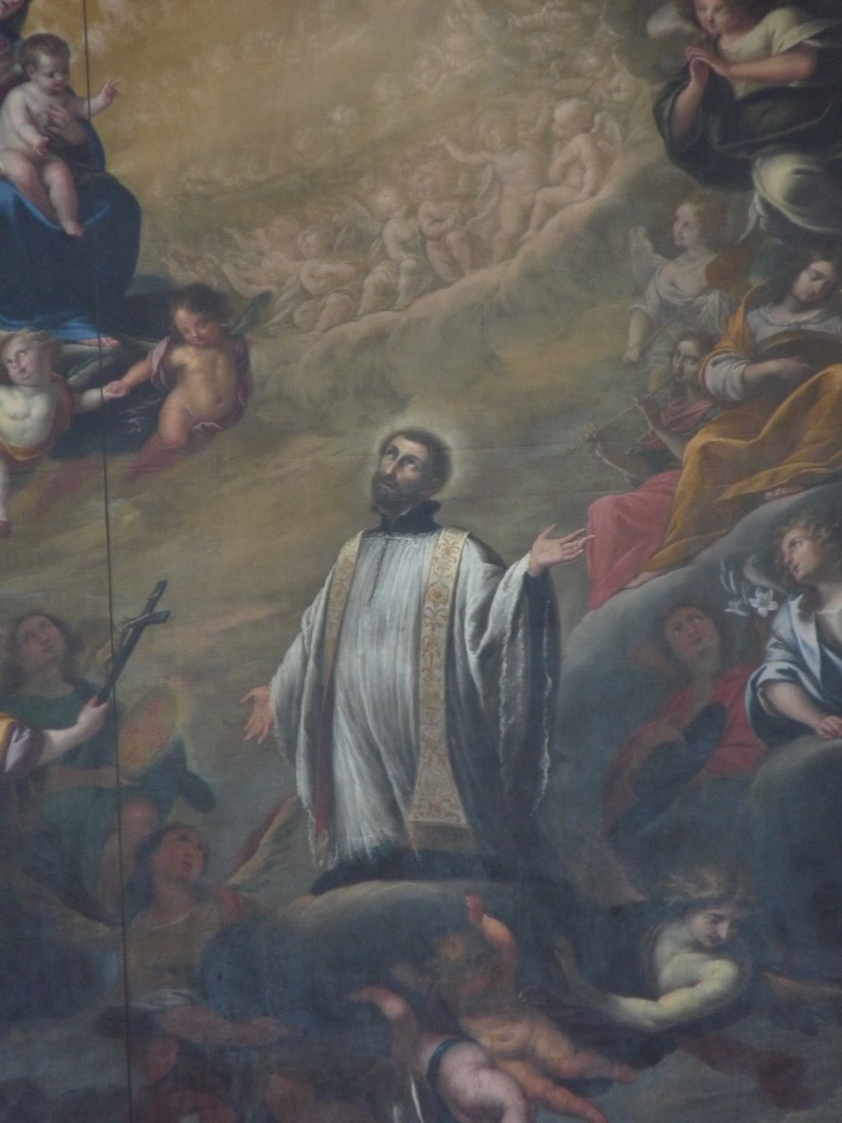 Sint Franciscus Xaverius (detail van een altaarschilderij) door Torriani