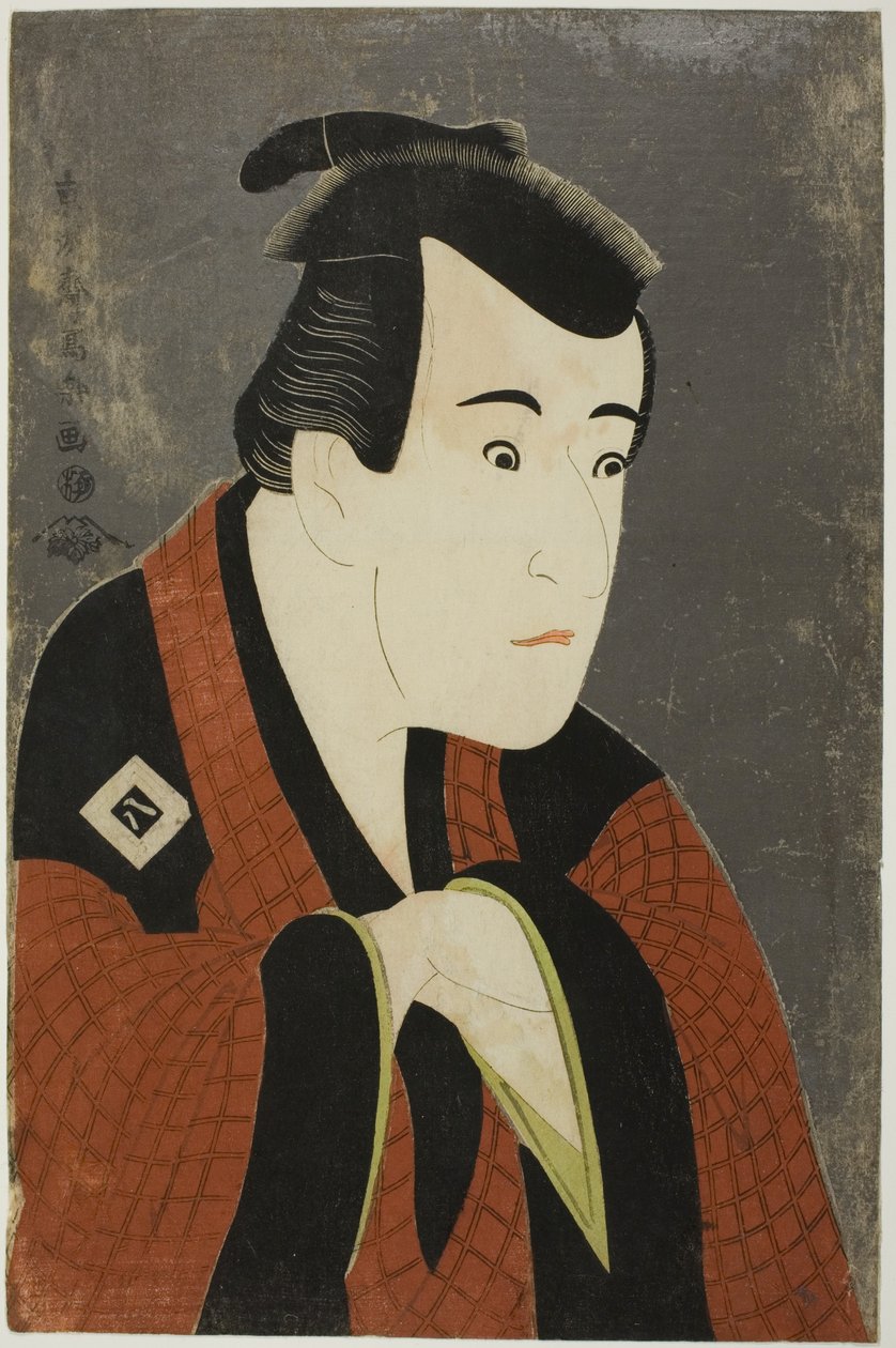 De acteur Ichikawa Yaozo III als Tanabe Bunzo door Toshusai Sharaku