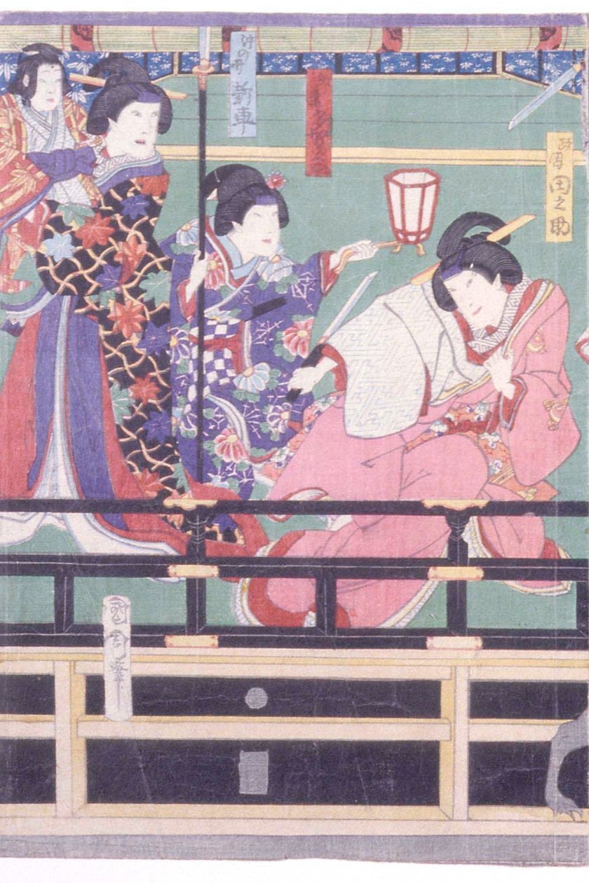 Sendai Hagi door Toyohara Kunichika