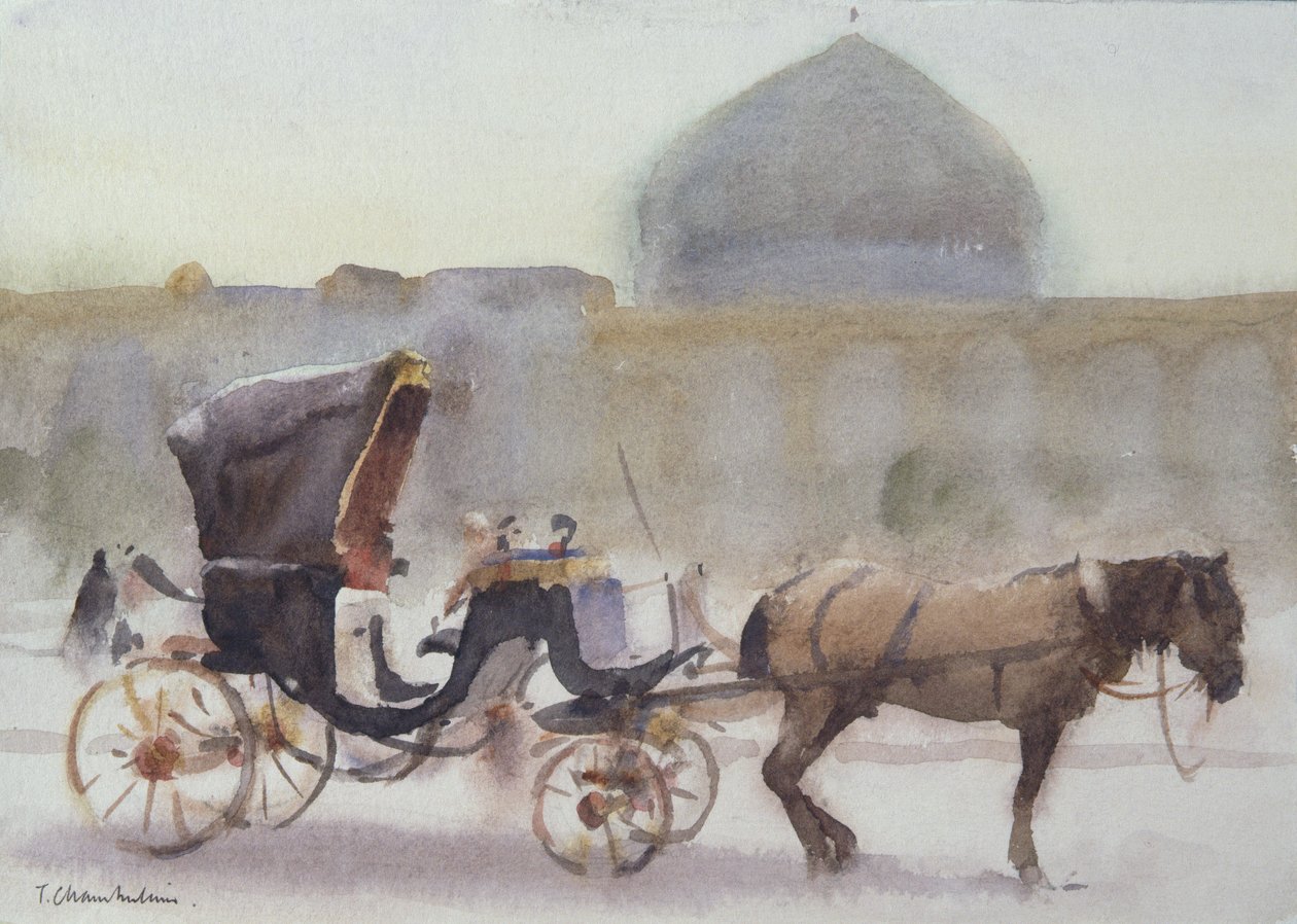 Paard en Koets, Naghshe Jahan Plein, Isfahan door Trevor Chamberlain