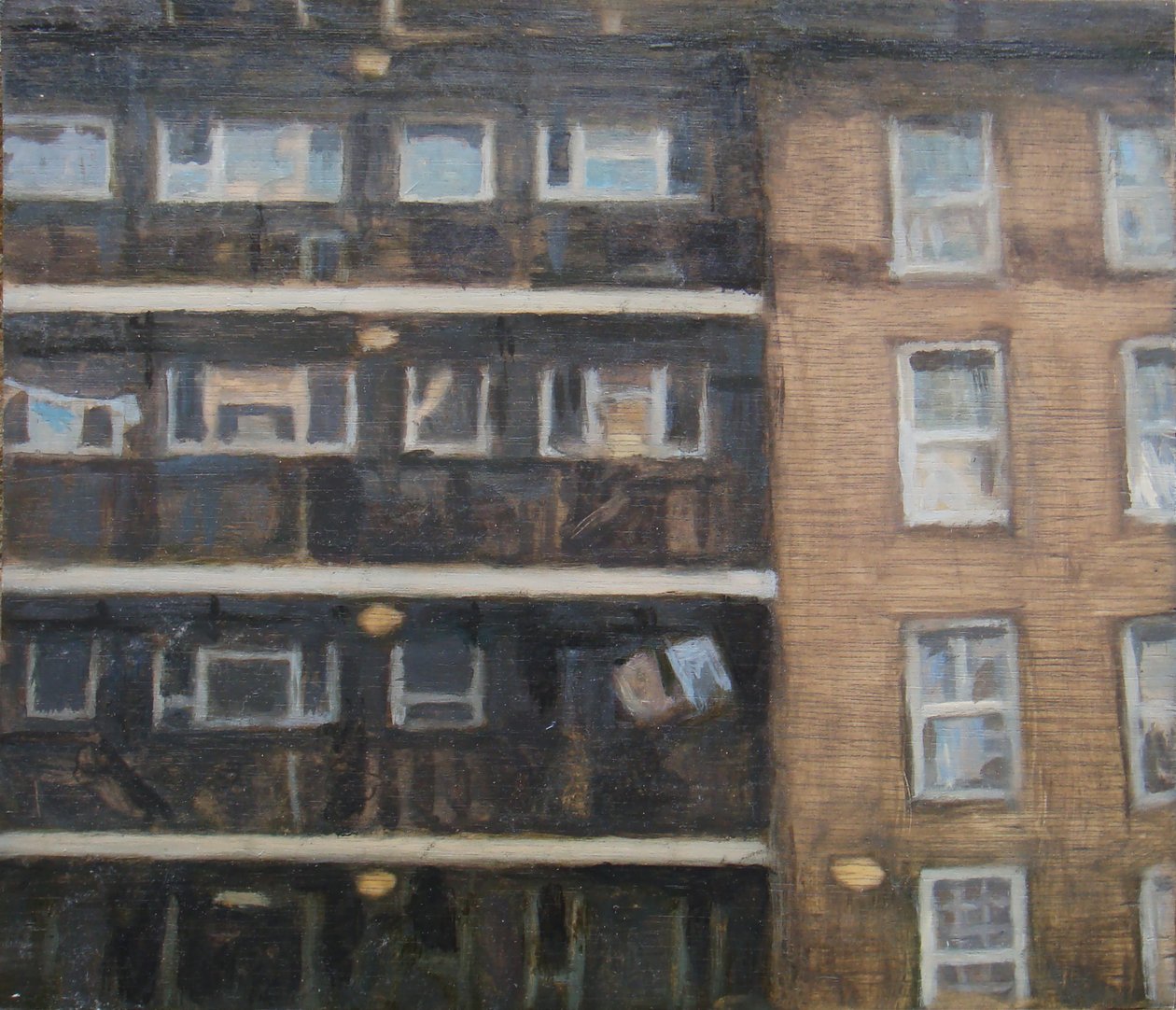 Een plek om te wonen 28, 2012 (olieverf op multiplex) door Trevor Burgess