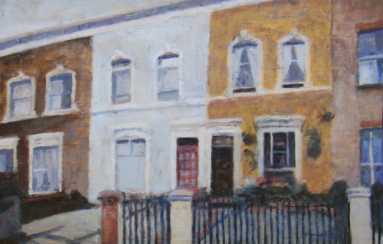 Een plek om te wonen 40, 2012 (olieverf op multiplex) door Trevor Burgess