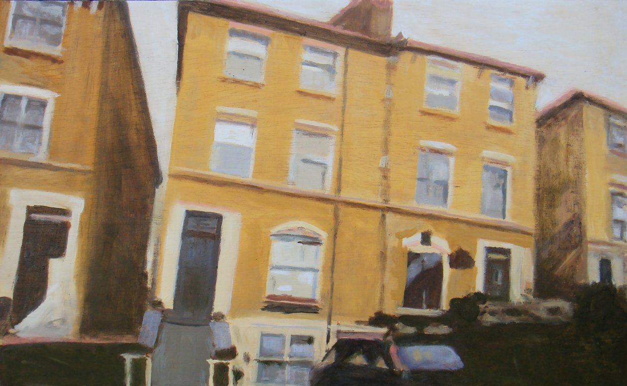 Een plek om te wonen 41, 2012 (olieverf op multiplex) door Trevor Burgess