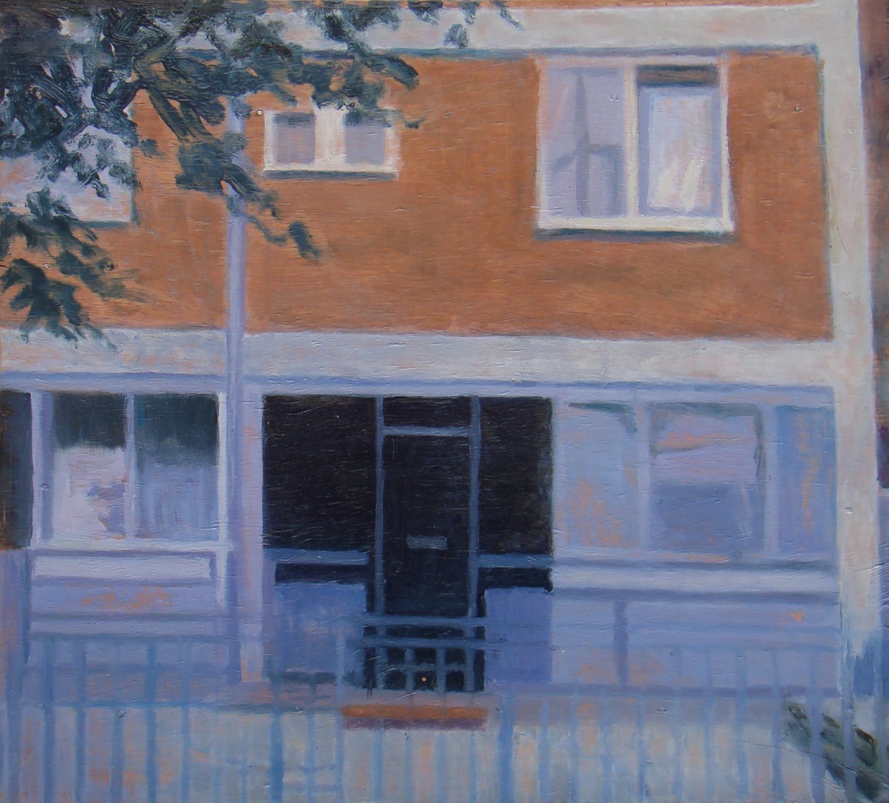 Een plek om te wonen 5, 2010 (olieverf op multiplex) door Trevor Burgess