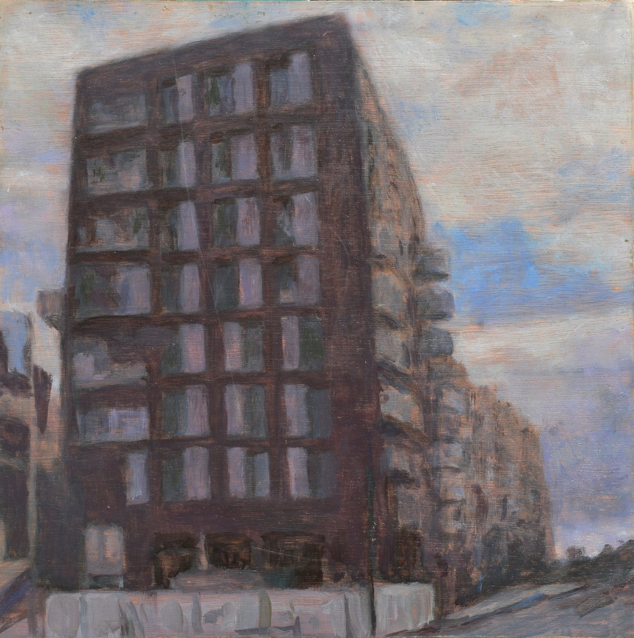 Een plek om te wonen 60, 2013 (olieverf op multiplex) door Trevor Burgess