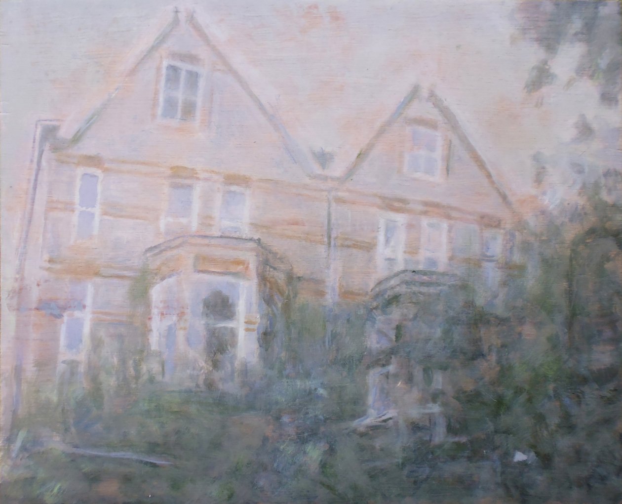 Een plek om te wonen 60, 2013 (olieverf op multiplex) door Trevor Burgess