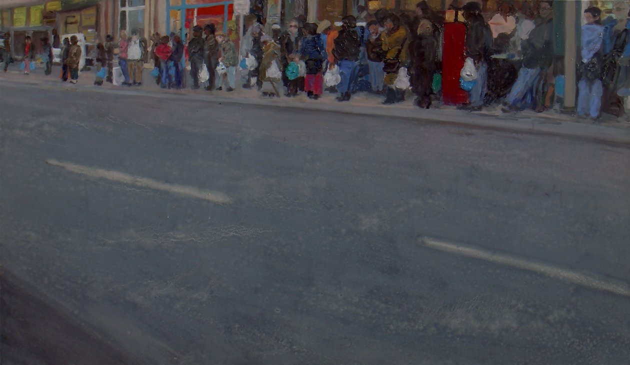 Einde van de dag, 2010 (olieverf op doek) door Trevor Burgess