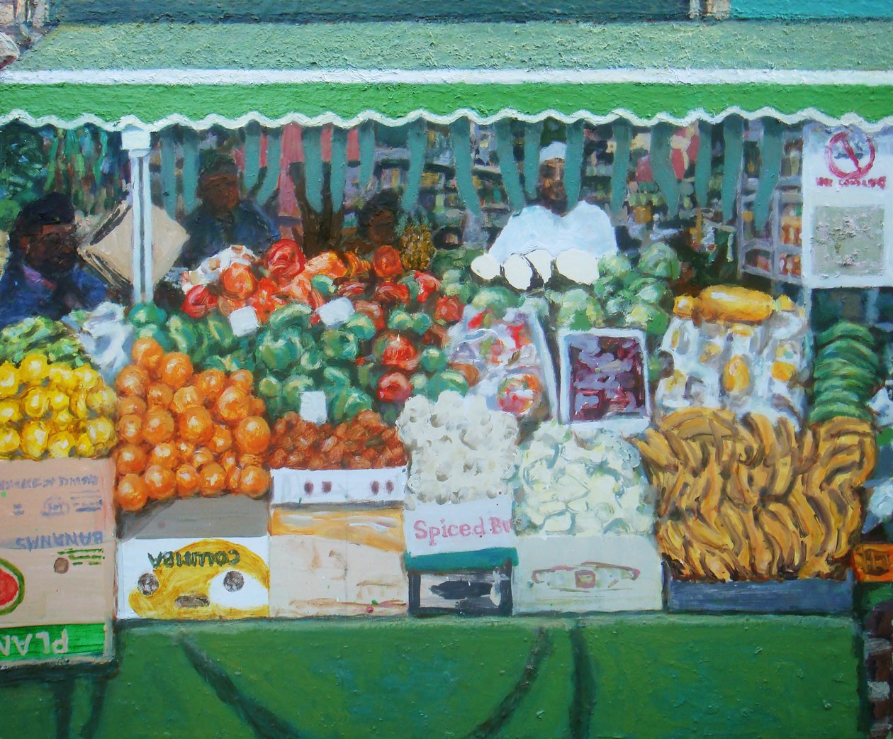 Kruidenierswaren (Deptford, Londen), 2011 (olieverf op board) door Trevor Burgess