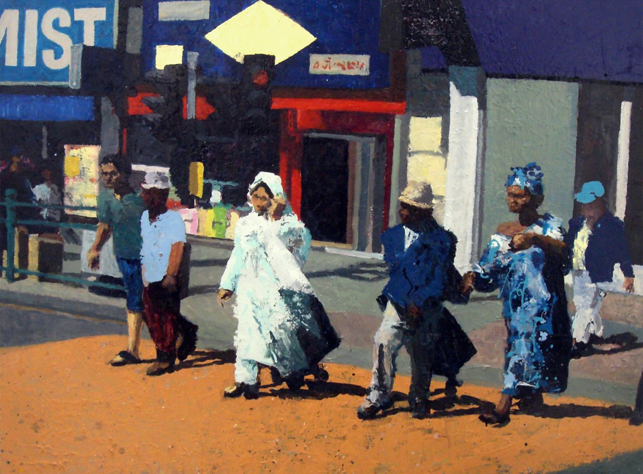 Vanaf nu, 2006 (olieverf op doek) door Trevor Burgess