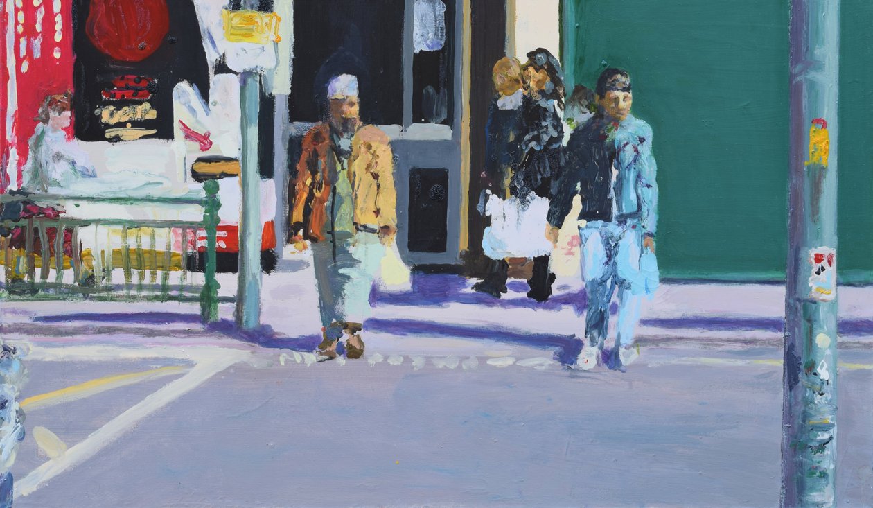 Overstekende straat, 2009 (olieverf op doek) door Trevor Burgess