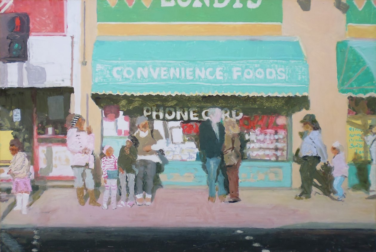 Wintermiddaglicht, 2013 (olieverf op board) door Trevor Burgess