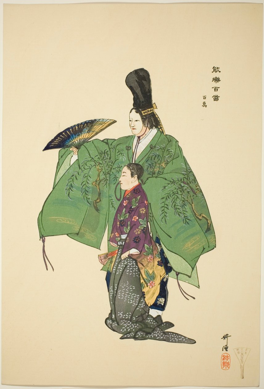 Hyakuman, uit de serie "One Hundred No Dramas (Nogaku hyakuban)". door Tsukioka Kogyo