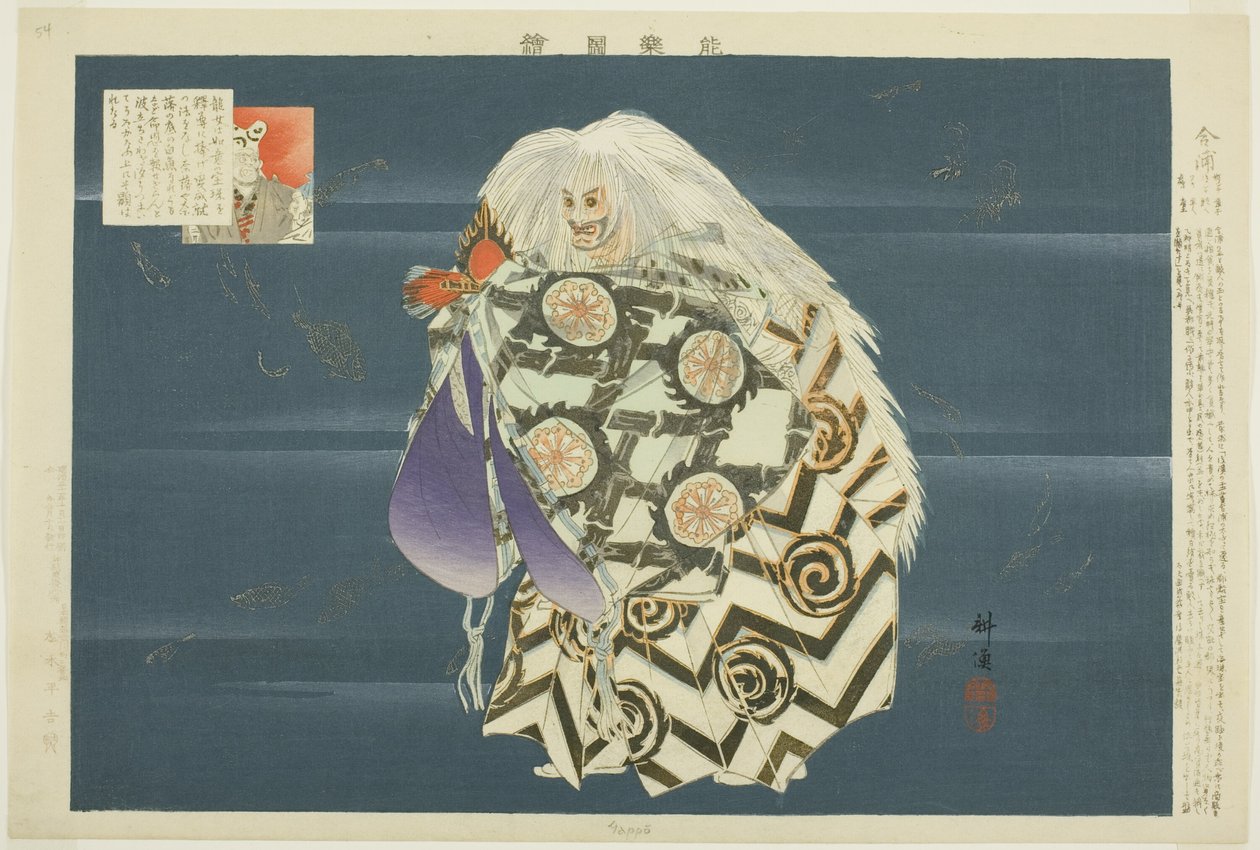 Kappo, uit de serie "Afbeeldingen van No-voorstellingen" door Tsukioka Kogyo